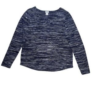 Chico's Women's Space Dye V-neck Pullover Sweater Size 0 V-Neck Long Sleeve Soft